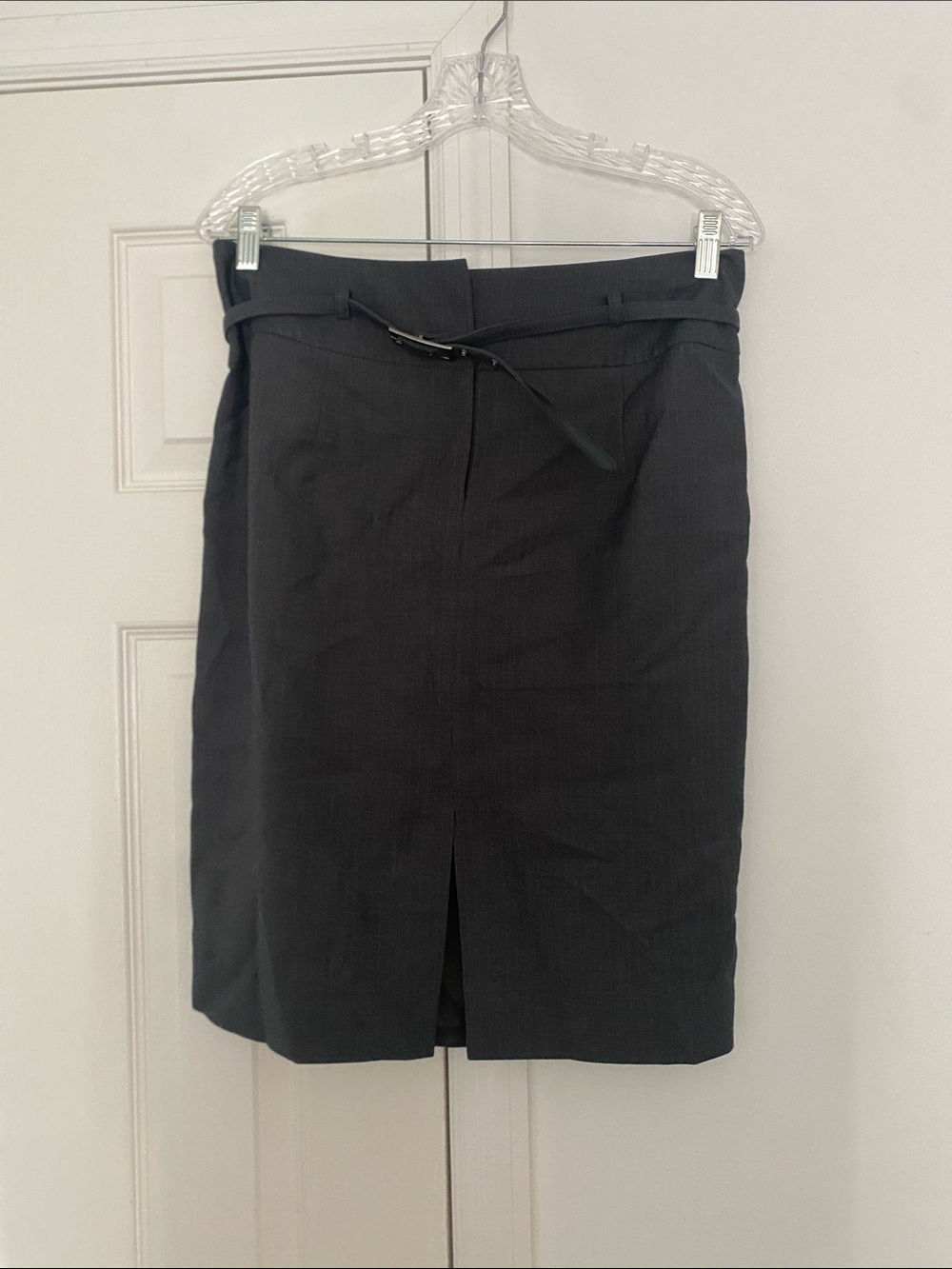 Calvin Klein Black Pencil Skirt with Front Vent